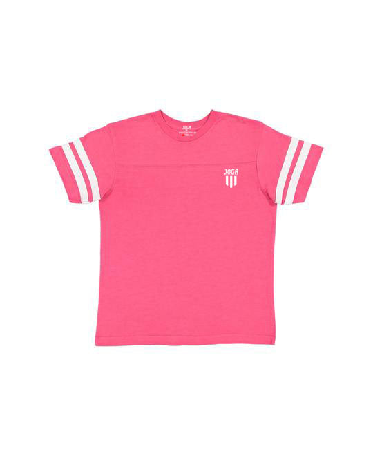 Joga Youth Double Striped T- Shirt Pink - Clube Joga